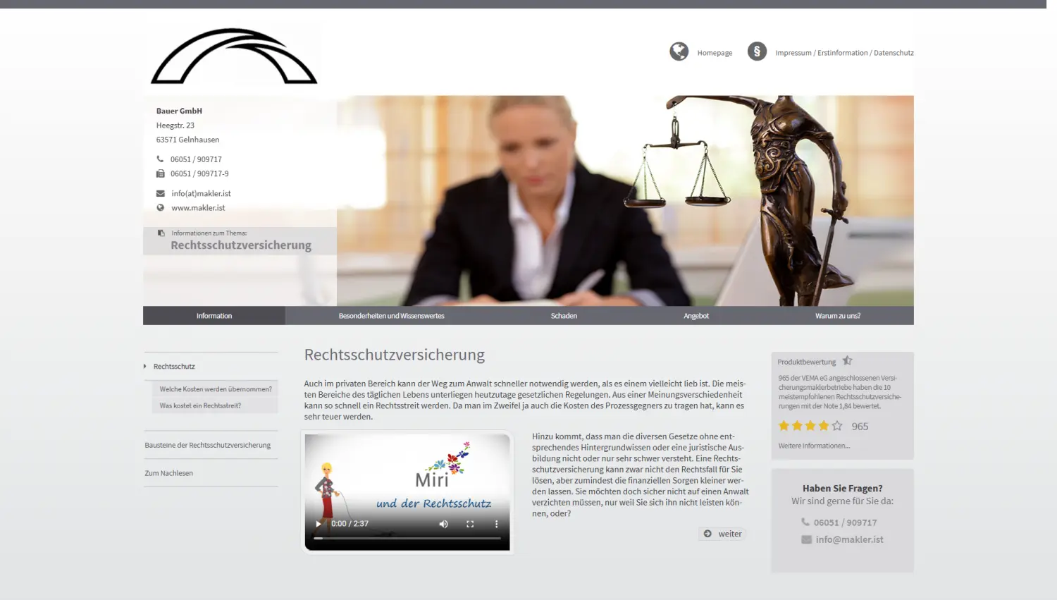 Rechtsschutzversicherung von Bauer GmbH