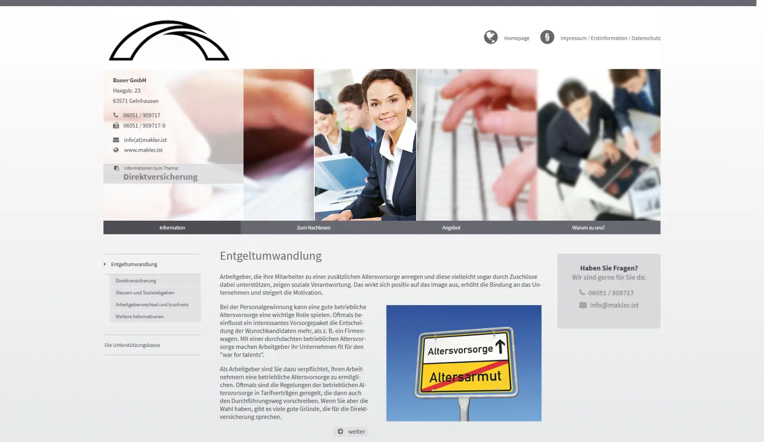 Direktversicherung von Bauer GmbH