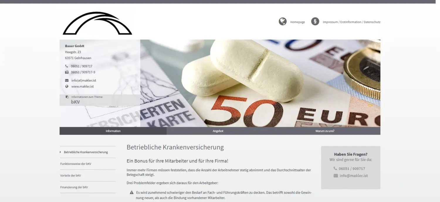 Betriebliche Krankenversicherung von Bauer GmbH