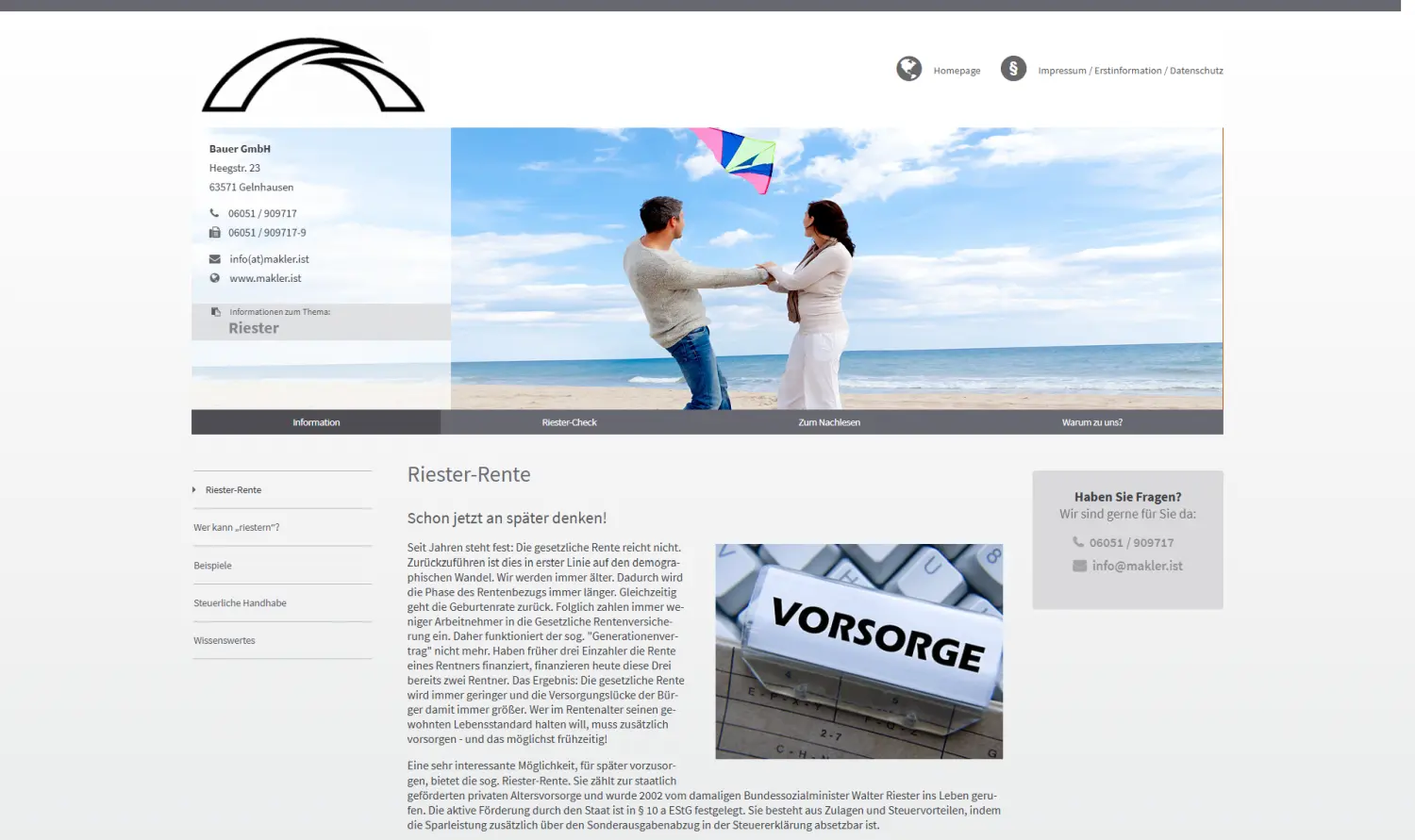 Riester-Rente  von Bauer GmbH