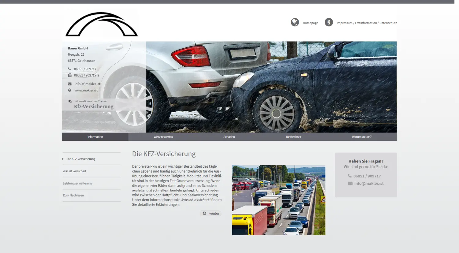 Kfz-Versicherung von Bauer GmbH