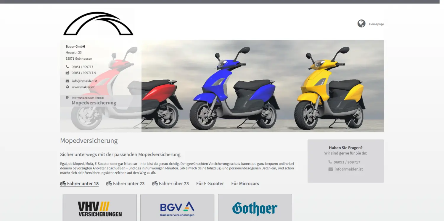 Mopedversicherung von Bauer GmbH